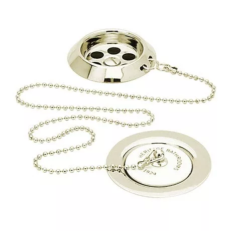 Heritage Bathrooms Heritage - Ornate Bath Waste With Porcelain Plug - Vintage Gold - THA11P 1 Heritage Bathrooms Heritage - Ornate Bath Waste With Porcelain Plug - Vintage Gold - THA11P