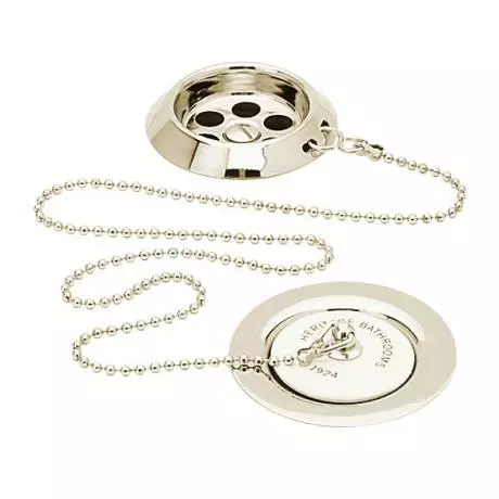 Heritage Bathrooms Heritage - Exposed Bath Waste & Overflow With Porcelain Plug - Vintage Gold - THA16P 2 Heritage Bathrooms Heritage - Exposed Bath Waste & Overflow With Porcelain Plug - Vintage Gold - THA16P - Image 2