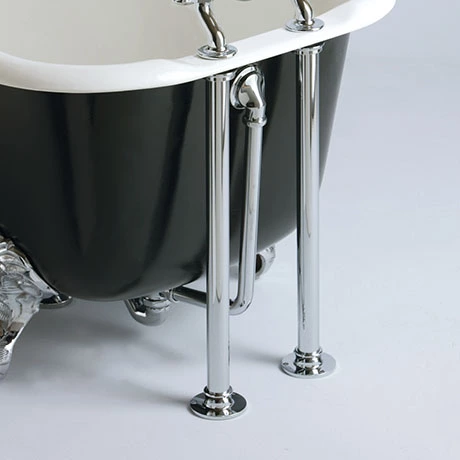 Heritage Bathrooms Heritage - Bath Pipe Shrouds - Chrome - THC30 1 Heritage Bathrooms Heritage - Bath Pipe Shrouds - Chrome - THC30