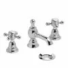 Heritage Bathrooms Heritage - Hartlebury 3 Hole Basin Mixer With Pop-up Waste - Chrome - THRC06