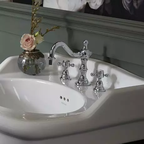 Heritage Bathrooms Heritage - Hartlebury 3 Hole Swivel Spout Basin Mixer With Pop-up Waste - Chrome - THRC09 2 Heritage Bathrooms Heritage - Hartlebury 3 Hole Swivel Spout Basin Mixer With Pop-up Waste - Chrome - THRC09 - Image 2