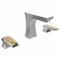 Heritage Bathrooms Heritage Lymington Lace Gold 3 Taphole Bath Filler - TLYCG073