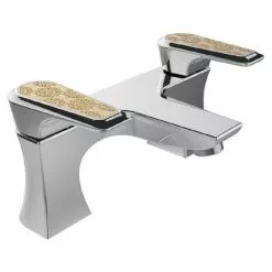 Heritage Bathrooms Heritage Lymington Lace Gold Bath Filler - TLYCG07