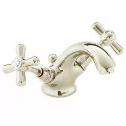 Heritage Bathrooms Heritage - Ryde Mono Basin Mixer With Pop-up Waste - Vintage Gold - TRHG04