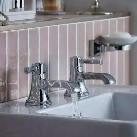 Heritage Bathrooms Heritage Somersby Basin Pillar Taps - TSBC00 2 Heritage Bathrooms Heritage Somersby Basin Pillar Taps - TSBC00 - Image 2