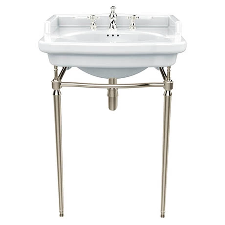 Heritage Bathrooms Heritage Abingdon Victoria Basin & Washstand (Vintage Gold - 3 Tap Hole) 1 Heritage Bathrooms Heritage Abingdon Victoria Basin & Washstand (Vintage Gold - 3 Tap Hole)