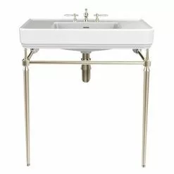 Heritage Bathrooms Heritage Abingdon 800mm Large Wynwood Basin & Washstand - Vintage Gold